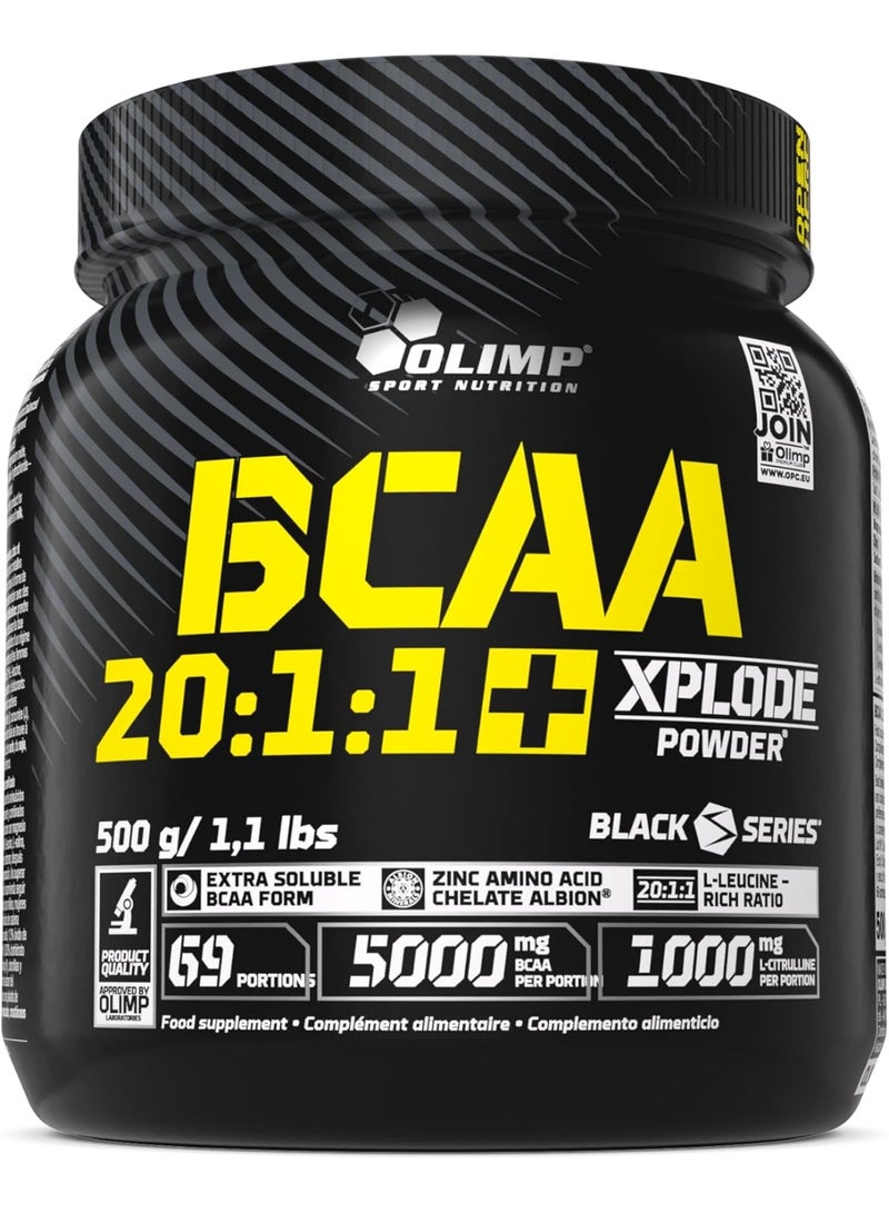 Olimp BCAA Xplode Powder 20:1:1 – 500g | Ultimate Training & Recovery Complex, Enhanced L-Leucine, Rapid Muscle Growth & Recovery, Xplosive Cola Flavor, Fortified with Vitamins & Minerals - Image 1